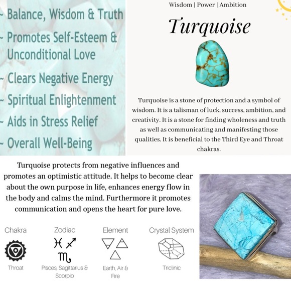 New Lander Turquoise Gemstone Chunky Handmade Ring - Picture 5 of 6